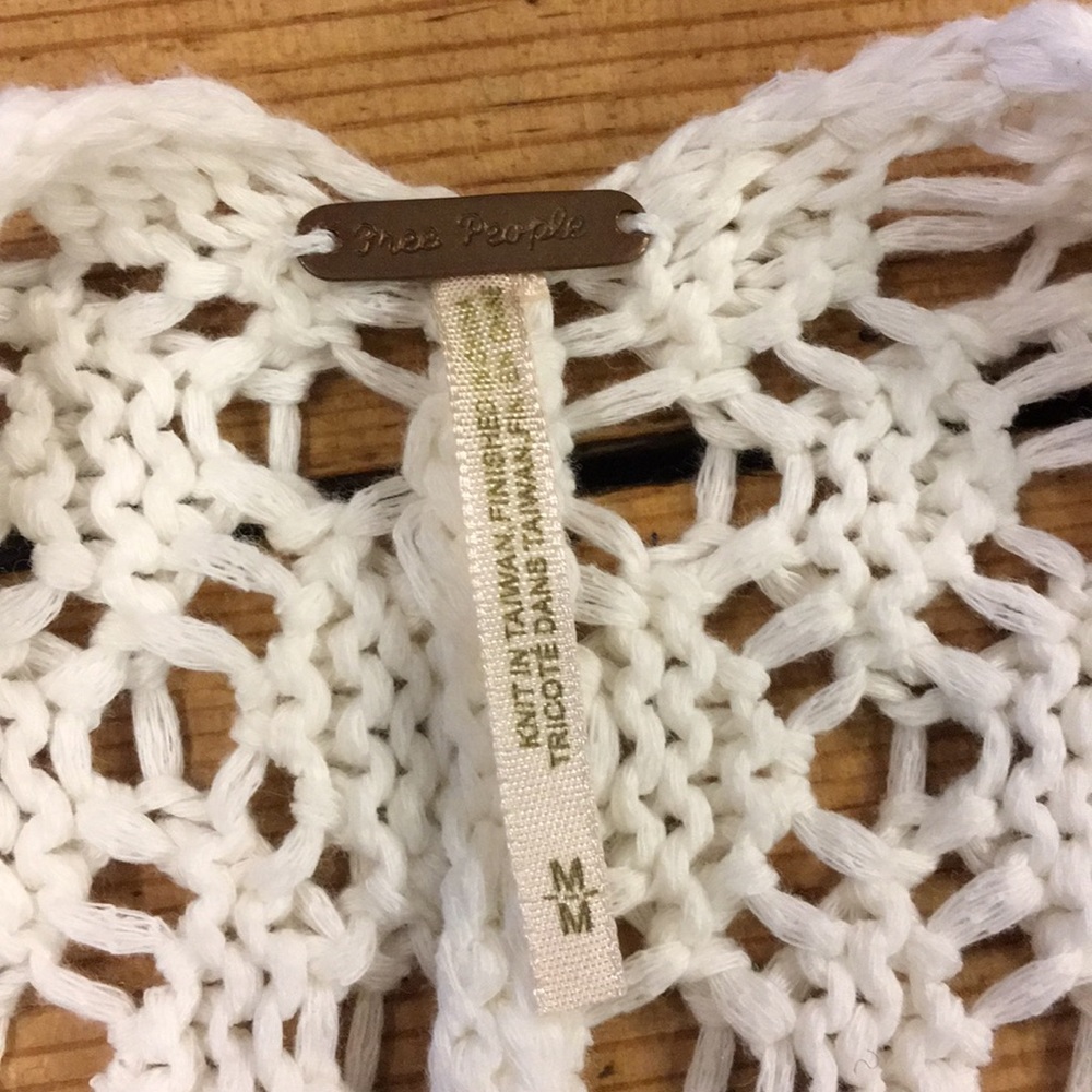 Free People Cool Cream Crocheted Layering Tunic - Picture 6 of 6